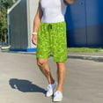thumbnail image 4 of Salouo Lime green glitter Pattern Men's Sleep Pajama Shorts,Pajama Bottoms Elastic Waistband Sleep Pajama Short PJ Shorts for Men -X-Large, 4 of 6