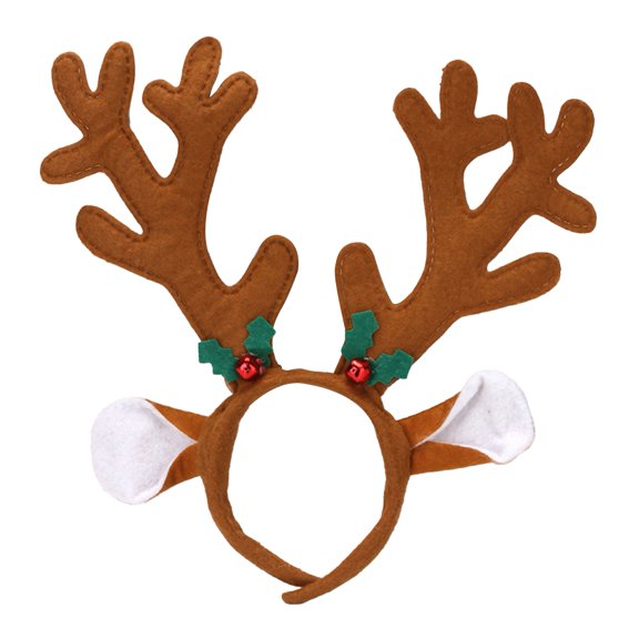 Selrti Christmas Headbands Cute Reindeer Antlers Headbands with Bell Christmas Animal Ear Hair Bands for Women Holiday Party Cosplay