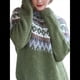 thumbnail image 2 of Suéter de Larga con Cuello Redondo para Mujer, Suéter Informal Estampado, Camisetas de Otoño 2025. Verde 4XL, 2 of 10