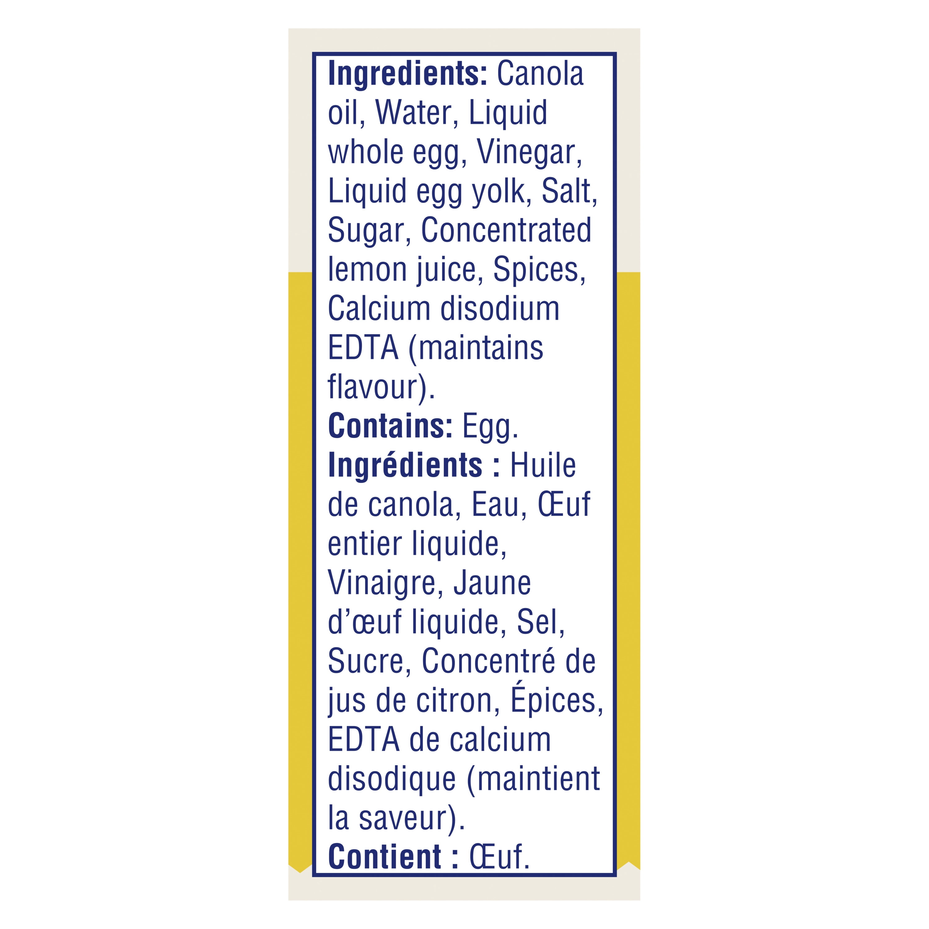 Mayonnaise véritable Hellmann’s, sans gluten et casher, avec œufs de poules élevées en liberté au Canada et huile de canola, 445 ml