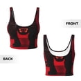 thumbnail image 5 of Picia Black Panther Red Background Sports Bra for Women,Padded Strappy Sports Bras Medium Support Yoga Bra with Removable Cups,Running Yoga Bra-X-Large, 5 of 9