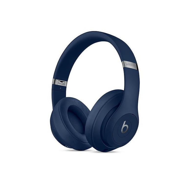 Restored Beats Studio3 Wireless Noise Cancelling Over-Ear Headphones - W1 Chip, Class 1 Bluetooth, 22 Hours of Listening Time, Built-In Microphone - (Blue) (Refurbished)