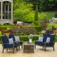 thumbnail image 6 of ARDEN Outdoor Deep Seating Cushion Set 24 x 24, Sapphire Blue Leala, 6 of 13