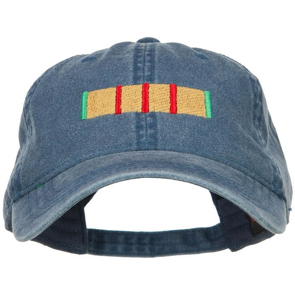 Vietnam Service Ribbon Embroidered Washed Cap - Navy OSFM