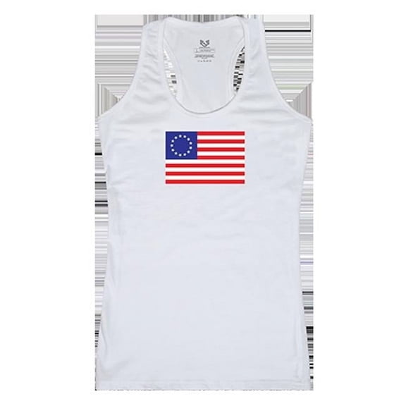 Betsy Ross 2 Graphic Tank Top, White - Extra Large