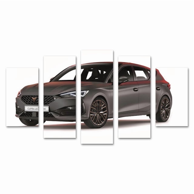 Cuadro Decorativo Auto Cupra Leon 2020 Special Edition Juego De 5 Piezas 150x80cm Ideal Para Sala Oficina