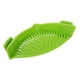 thumbnail image 1 of Colador de pasta, colador de olla con clip de silicona – Coladores y colador de silicona, colador de alimentos, escurridor de pasta, (verde), 1 of 5