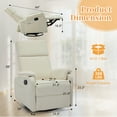 thumbnail image 2 of YSICK Manual Swivel Rocker Recliner Chair for Small Spaces Chenille for Living Room,Beige, 2 of 7