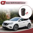thumbnail image 2 of Cubierta de pomo de cambio antideslizante Unique Bargains para palanca de cambios de coche, protector para Nissan Murano 09-13, cuero sintético negro y rojo, 2 of 6