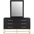 thumbnail image 5 of Meridian Furniture Maxine Black Dresser with Gold Metal Legs and Handle, 5 of 42
