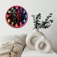 thumbnail image 6 of Neon Glow Decorative Wall Clock with Stylish Design 10-Inch Silent Wooden Wall Clock, Battery Operated (AA Batteries Not Included), Artistic Home Decor, 6 of 7