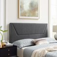 thumbnail image 2 of Tufted Headboard, King and CA King Size, Dark Grey Gray, Velvet, Mid Century Bedroom, Modern Contemporary Boutique HB35262, 2 of 9