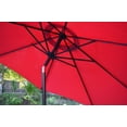 thumbnail image 2 of Jeco Parasol de Marché pour Patio en Aluminium 6,5 Pieds x 10 Pieds Inclinable avec Manivelle, Rouge, 2 of 2