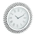 thumbnail image 5 of DecMode 2" Silver Glass Starburst Mirrored Wall Clock, 5 of 7