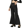 thumbnail image 4 of Allegra K High Waist Wide Leg Cargo Pants for Women's Bell Bottom Pants with Pockets, 4 of 5