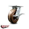 thumbnail image 2 of 6 Inch Heavy Duty High Temp Phenolic Caster with Roller Bearing and Brake SCC, 2 of 2
