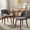 Charcoal, variant on VKNOW Upholstered Dining Chairs with Solid Wood Frame, Padded Seat & Curved Back, Chenille Accent Chairs for Dining Room, Kitchen, Living Room, Green, Set of 4