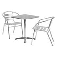 thumbnail image 1 of Bowery Hill Ensemble Bistro de Patio Carré en Acier Inoxydable 3 Pcs en Aluminium Argenté, 1 of 3