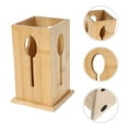 thumbnail image 4 of Bamboo Utensil Holder Draining Utensil Container Flatware Organizer for Kitchen Restaurant, 4 of 8