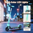 thumbnail image 6 of SIMATE Electric Scooter for Kids Ages 6-14, Lighting Lamp & LED Display,3 Adjustable Speed & Height,Dual Braking System ,Top 10mph & 5 Miles ,130W Motor,Blue, 6 of 9