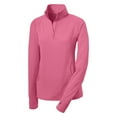 thumbnail image 7 of Womens Sport Wick Stretch 1/2 Zip Polyester/Spandex Pullover Dusty Rose M, 7 of 7