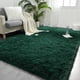 thumbnail image 1 of Alfombra FlyDoit de peluche Shaggy de 152 x 24 cm, color verde oscuro, 1 of 9