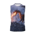 thumbnail image 6 of Picia Winter Fire Dragon mens Cotton Tank Undershirts , Moisture-wicking Ribbed Tanks, Lightweight Cotton Tank Undershirts-3X-Large, 6 of 8
