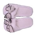thumbnail image 5 of Amidoa White Women's Slippers Furry Outdoor Cute Bow Home Open Toe Cozy Slippers Woman Shoes 40, 5 of 9