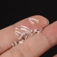 thumbnail image 2 of Uña de nariz de vidrio transparente Anillo de nariz en forma de C Varilla curva en forma de L Anillo de nariz invisible Pendiente de uña de hueso de oreja Piercing de uña de ombligo, 2 of 6