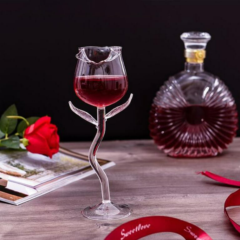 150/400ml Rose Shaped Red Wine Glasses Fancy Red Wine Goblet Cocktail  Glasses For Drinking Wedding Birthday Celebrates Drinkware - AliExpress