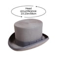 thumbnail image 2 of Vjnyvs Wool Top Hat for Men, Magician Hat, Formal Tuxedo Hat, Mens Tophat Christmas Cap, Victorian Topper Hats Gentlemen Hat Jazz Cap, 2 of 7
