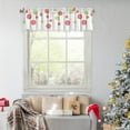 thumbnail image 4 of Christmas Window Curtains, Holiday Decorations, Festive Christmas Style Window Drapery for Home Decor, Polyester, Red White Gray, 137x45cm, 4 of 7