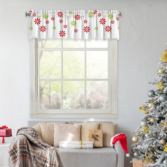 Christmas Window Decorations,Essential for Christmas 137X45Cm/53.9X17.7Inches the Exquisite Christmas Style Window Drapery Festive Decorations Making the Window Wear the Coat of Christmas