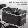 thumbnail image 3 of Sonducket Bolsa Universal para sillín trasero de bicicleta de montaña, bicicletas eléctricas, cierre de cremallera de cuero PU, bolsas Ciclismo Funda impermeable 15L, 3 of 6