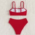 thumbnail image 4 of Blmnix Tankini Swimsuits Swimsuit for Women Modest Swimsuits Two Piece Swimsuit Swimming Suit Red Boat Neck Swimsuit Tops for Women,S, 4 of 6