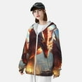 thumbnail image 3 of Fotbe Ferocious Dragon Fury Chaqueta con Protección Solar UPF 50+ para Hombre y Mujer, Camisa con Capucha y Bolsillos-Medium, 3 of 7