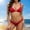 Swimsuits-Red, variant on Women's Bikini Swimsuits Two-Piece Push up Cute Bathing Suit Stretchable Cheeky Bikini Swimwear Full Coverage Swim Suit Beach Vacation Clothes