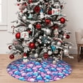 thumbnail image 5 of Yiaed Blue Flower Skull Print Christmas Tree Skirt , Tree SkirtsTree Mat for Christmas Winter Holiday Indoor Decorations-36", 5 of 7