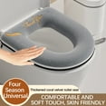 thumbnail image 6 of Winter Toilet Seat Cover with Handle | Thickened Knitted Fabric | Full Surround Design | Washable & Easy to Install | Fits Round & Elongated Toilets | Soft Toilet Ring Set, 6 of 8