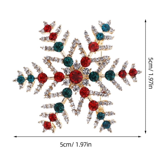 RENACLIPY Winter Brooch Pin with Sparkling Rhinestones, Zinc Alloy Christmas Holiday Jewelry Accessory