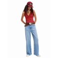 thumbnail image 2 of Womens Ribbed Tank Tops Summer Slim Fit V Neck Tops Casual Basic Knit Sleeveless Shirts Wine Red S, 2 of 7