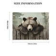 thumbnail image 3 of JEUXUS  Brown Wall Art Grizzly Bear Prints On Canvas Vintage Forest Wildlife Animal Pictures Wall Art for Home Cabin Decoration Rustic Farmhouse Decor  20x16in, 3 of 6