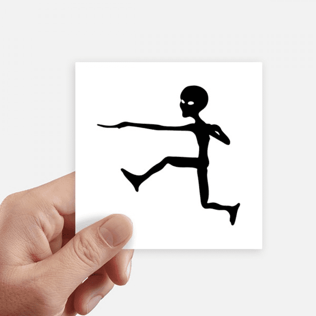 Univers Monstre Extraterrestre Sauter Autocollant Étranger Carré Imperméable Autocollants Papier Peint Voiture Decal
