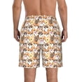 thumbnail image 3 of KLL Cute Puppy Men's Casual Summer Beach Shorts Hawaiian Shorts with Pockets-3X-Large, 3 of 5
