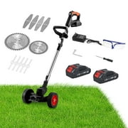 JahyShow Cordless Weed Trimmer with 2 Rechargeable Batteries - Efficient Grass and Weed Cutting for Garden and Yard Maintenance