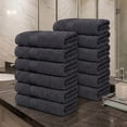 thumbnail image 2 of Ample Decor Hand Towel 100% Cotton 18X28 inch -12pcs Grey, 2 of 6