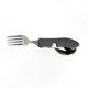 thumbnail image 1 of Stainless Steel 4-in-1 Portable Camping Cutlery Set with Foldable Knife Fork Spoon and Bottle Opener for Travel Dinnerware, 1 of 5