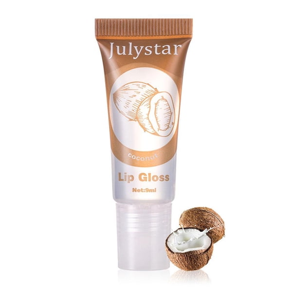CAIROYAR Aceite labial con sabor a fruta y vitamina E Gelatina de melocotón Brillo labial hidratante Base labial de cuidado prolongado Hidratación duradera Maquillaje transparente