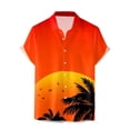 thumbnail image 3 of toraway Chemises pour Hommes Manches Courtes Décontractées Coton Mode Décontractée Impression de Paysage Chemise à Col TG, 3 of 3
