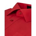 thumbnail image 4 of Men's Classic Fit Long Sleeve Wrinkle Resistant Button Down Premium Dress Shirt (Red,3XL), 4 of 4